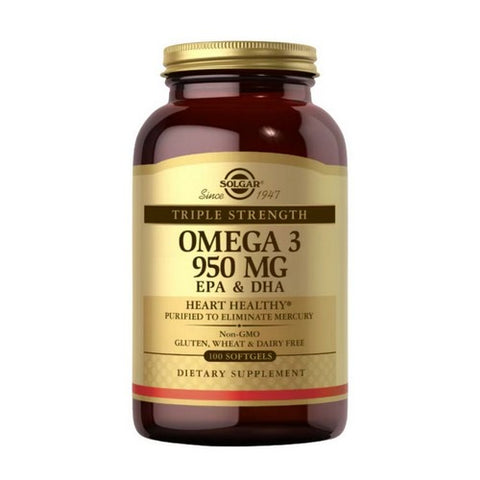 Solgar, Triple Strength Omega-3, 950 mg, 100 Soft Gels Solgar