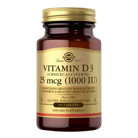 Solgar, Vitamin D3 (Cholecalciferol), 1000 IU, 90 Tabs Solgar