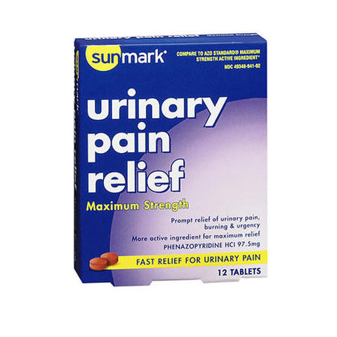 Sunmark, Urinary Pain Relief Maximum Strength, 12 tabs Sunmark