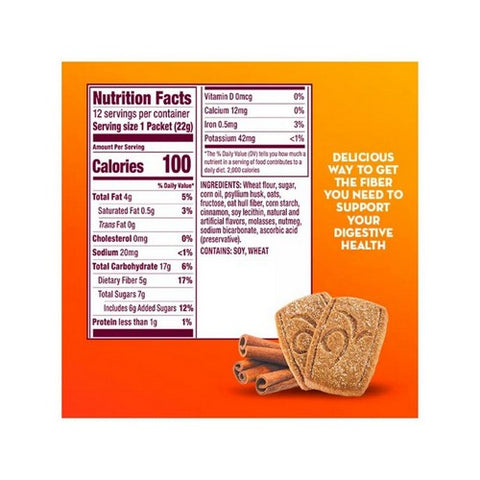 Metamucil, Fiber Thins Cinnamon Spice, 24 Count Metamucil