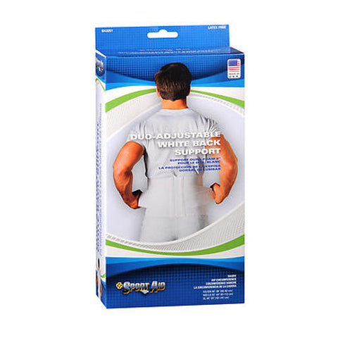 Sport Aid, Duo-Adjustable Back Support Medium And Large White, 1 Each Sport Aid