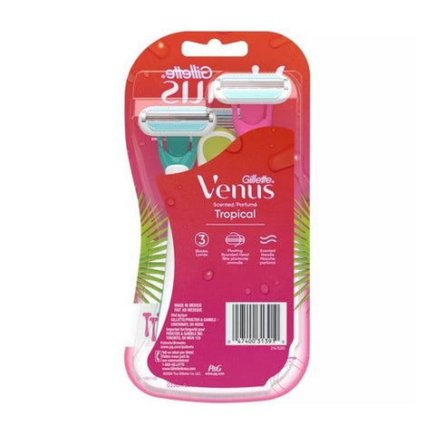 Gillette, Venus Tropical Disposable Razors, 3 Each Gillette