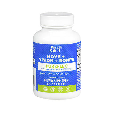Pura Salud, Move + Vision + Bones Pureflex Glucosamine Sulfate Capsules, 500 Mg, 60 Capsules Pura Salud