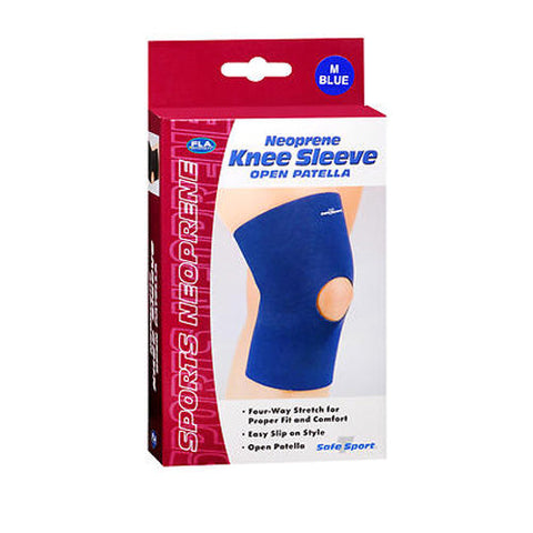 Fla Orthopedics, Orthopedics Knee Sleeve Neoprene Open Navy Medium, 1 Each Fla Orthopedics