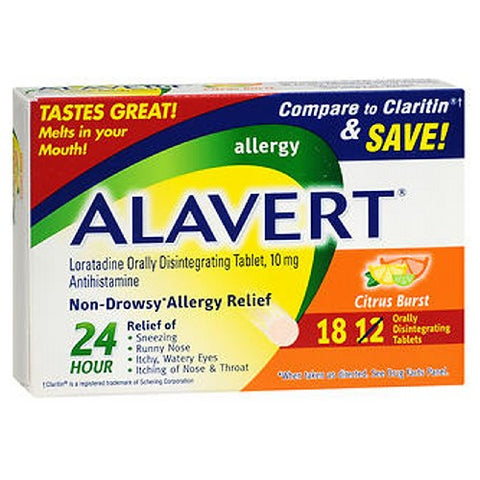 Alavert, 24 Hour Orally Disintegrating Tablets Citrus Burst, 18 Count Alavert