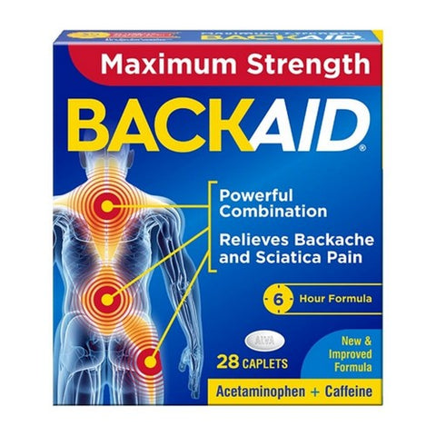 Backaid, Maximum Strength Back Relief Pills, 28 tabs Backaid