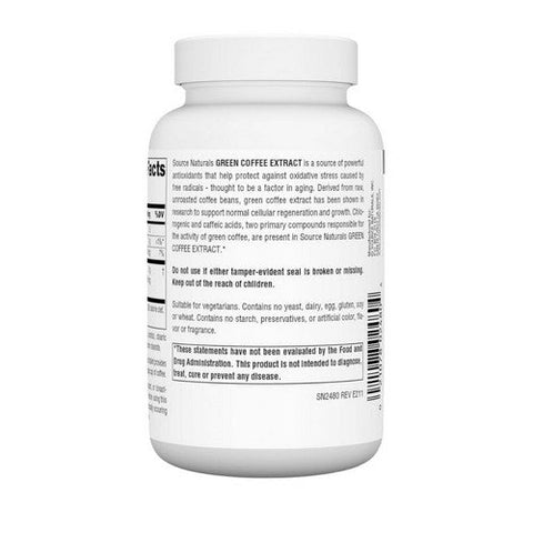 Source Naturals, Green Coffee Extract Energizing, 500 mg, 120 tabs Source Naturals
