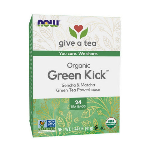 Now Foods, Green Kick Tea Bags, 24 each Now Foods