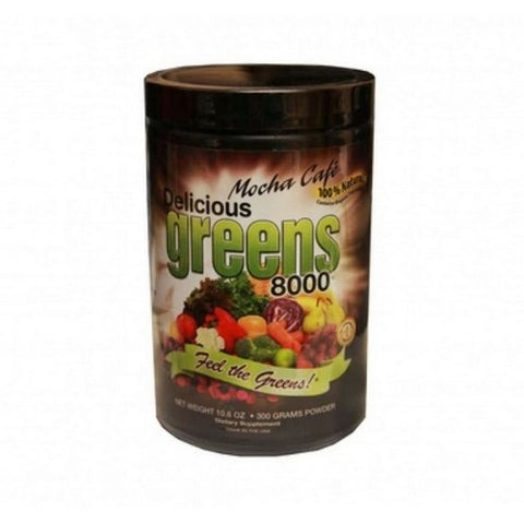 Delicious Greens 8000 Mocha Café Mocha Cafe Flavor 10.6 oz by Greens World Inc