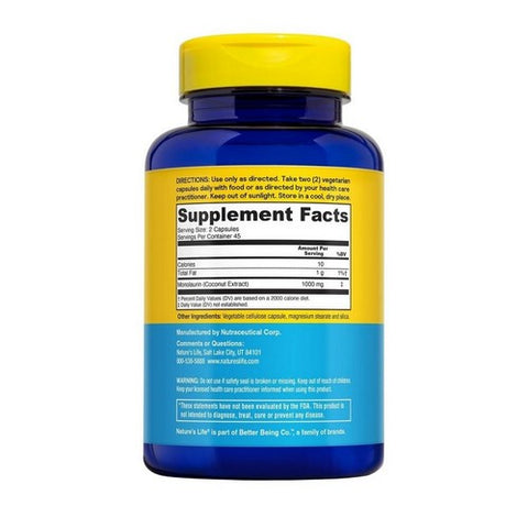Nature's Life, Monolaurin, 990 mg, 90 VEG CAPS Nature's Life
