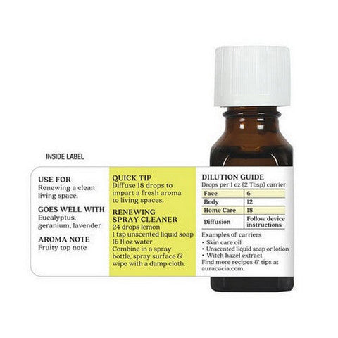 Aura Cacia, 100% Pure Essential Oil Lemon, 0.5 Oz Aura Cacia