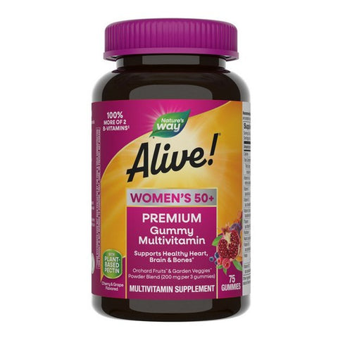 Alive! Premium Women’s 50+ Gummy Multivitamin 75 Count by Nature's Way