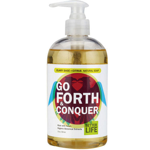 Better Life, Natural Liquid Hand & Body Soap, Clary Sage & Citrus Go Forth and Conquer 12 oz Better Life