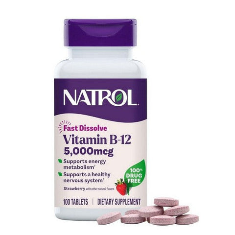 Natrol, Vitamin B12 Fast Dissolve, 5000 mcg, 100 Tabs Natrol