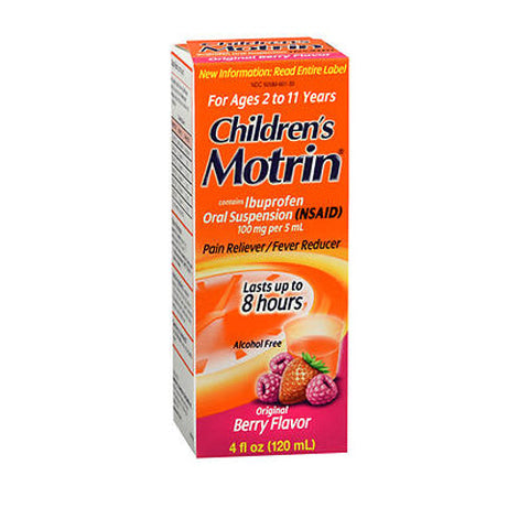 Motrin, Children'S Ibuprofen Oral Suspension Original Berry Flavor, 100 mg, 4 Oz Motrin