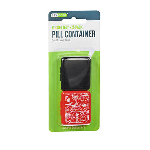 Ezy Dose, Pockettes Pill Containers Pattern, 2 Each Ezy Dose