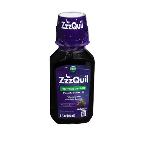 Procter & Gamble, ZzzQuil Nighttime Sleep-Aid Liquid Warming Berry, 6 oz Vicks