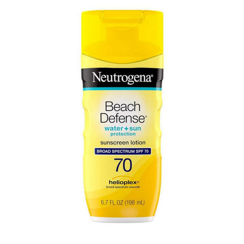 Neutrogena, Beach Defense Water + Sun Protection Sunscreen Lotion Spf 70, 6.7 Oz Neutrogena