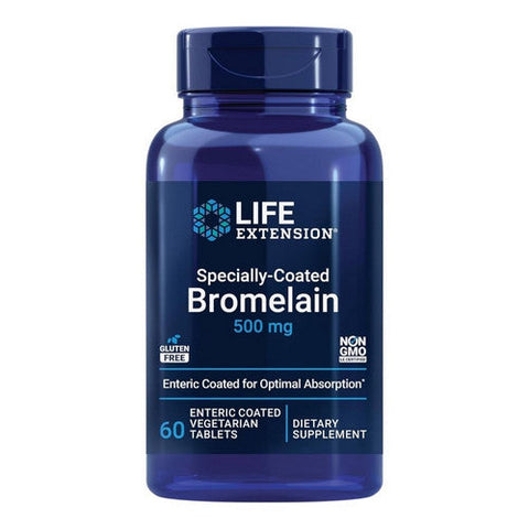 Life Extension, Specially-Coated Bromelain, 500 Mg, 60 Enteric Coated Tablets Life Extension