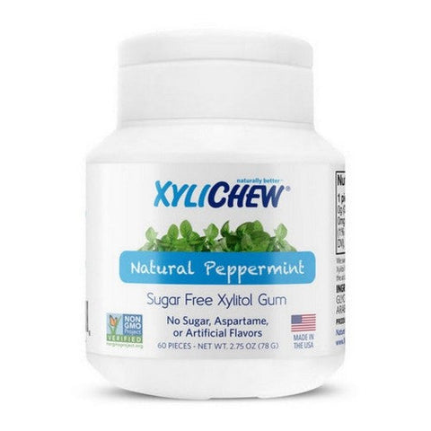 Xylichew, 100% Xylitol Chewing Gum Peppermint, Peppermint 60 CT Xylichew