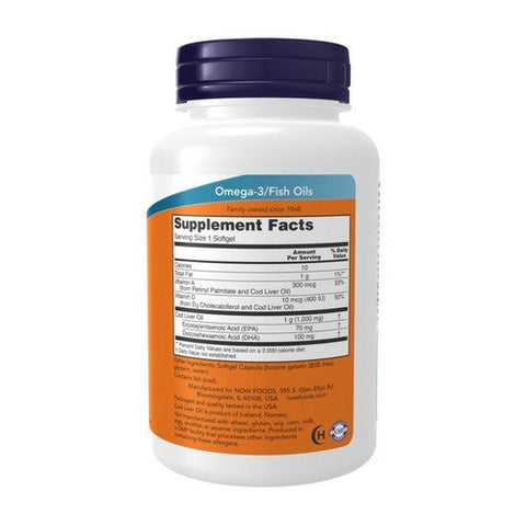 Now Foods, Cod Liver Oil, 1000 mg, 90 SoftGels Now Foods