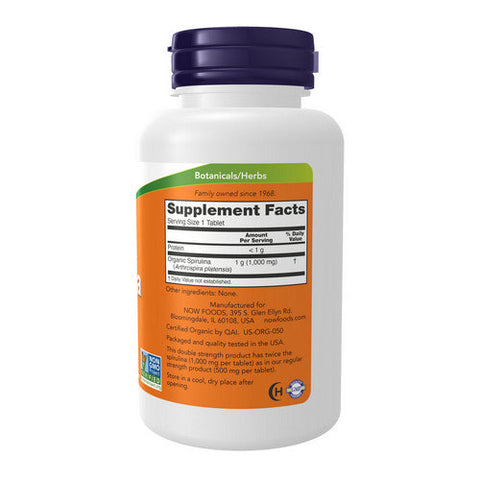 Now Foods, Organic Spirulina, 1000 mg, 120 Tabs Now Foods