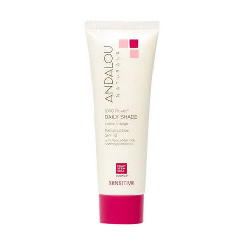 Andalou Naturals, 1000 Roses Daily Shade Facial Lotion Spf 18 Sensitive, 2.7 Oz Andalou Naturals