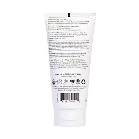Nourish, Organic Moisturizing Face Cleanser Watercres And Cucumber, 6 Oz Nourish