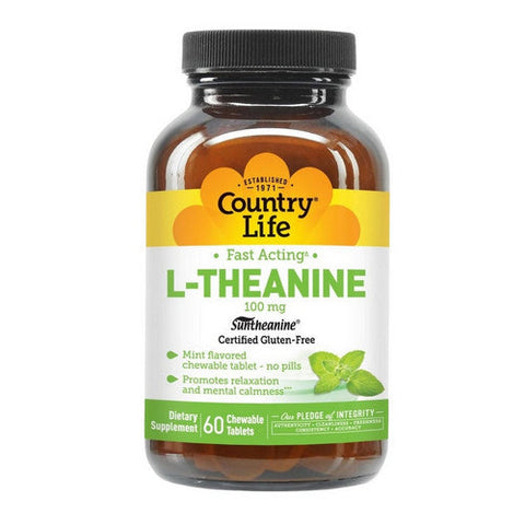 Country Life, L-Theanine, 100 Mg, 60 Loz Country Life