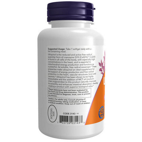 Now Foods, Ubiquinol, 100 mg, 120 Softgels Now Foods