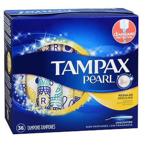 Tampax, Pearl Tampons Regular Absorbency Unscented, 36 Each Tampax