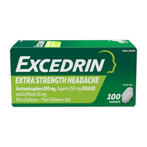 Excedrin, Extra Strength Headache Caplets, 100 Count