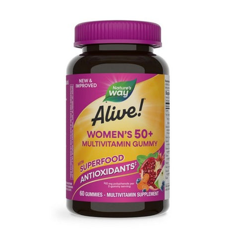Alive! Women's 50+ Gummy Multivitamin 60 Gummies by Nature's Way