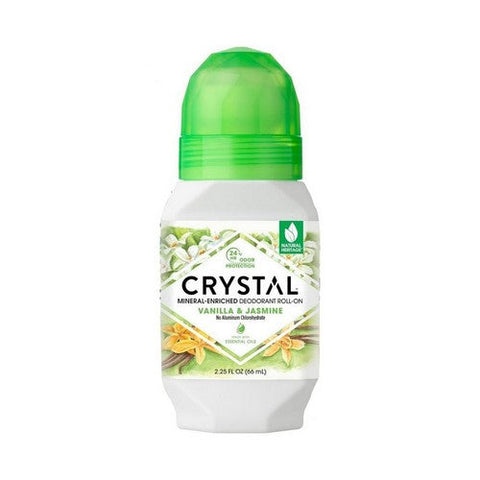 Crystal, Mineral Deodorant Roll On Vanilla Jasmine, Essence-Vanilla-Jasmine 2.25 Oz Crystal