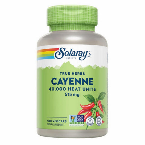Solaray, Cayenne, 515 mg, 180 Caps Solaray