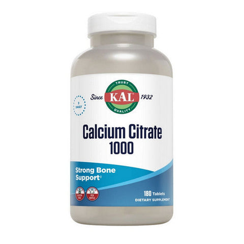 Kal, Calcium Citrate 1000, 180 Tabs Kal