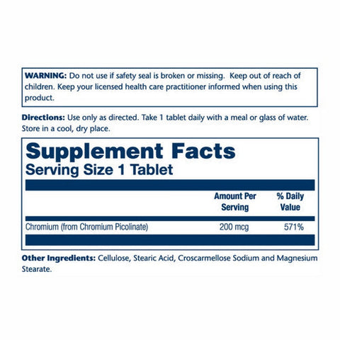 Solaray, Chromium Picolinate, 200 Mcg, 200 Tabs Solaray