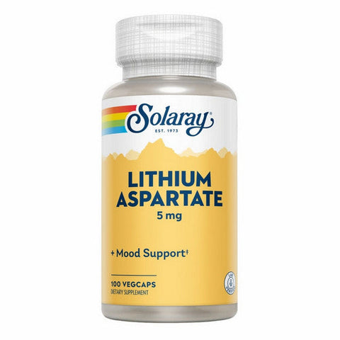 Solaray, Lithium Aspartate, 5 mg, 100 Caps Solaray