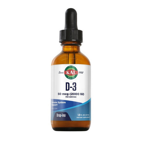 Kal, Vitamin D3 Dropins Natural Blueberry, 1.8 Oz Kal