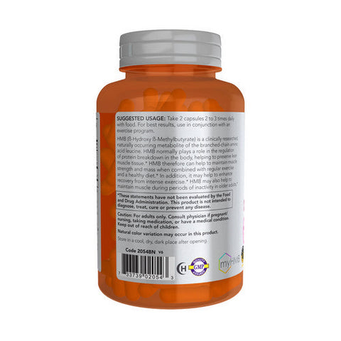 Now Foods, HMB, 500 mg, 120 Veg Capsules Now Foods