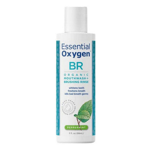 Essential Oxygen, Brushing Rinse, Peppermint 3 oz Essential Oxygen