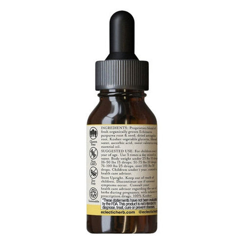 Eclectic Herb, Echinacea Astragalus, Kid's Orange 1 Oz Alcohol Free Eclectic Herb
