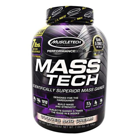 Muscletech, Mass Tech, Cookies & Cream 7 lbs Muscletech