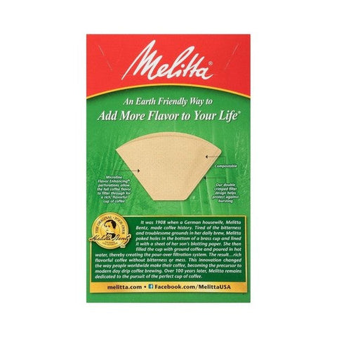 Melitta, Bamboo Coffee Filter Brown No2, 80 Count Melitta