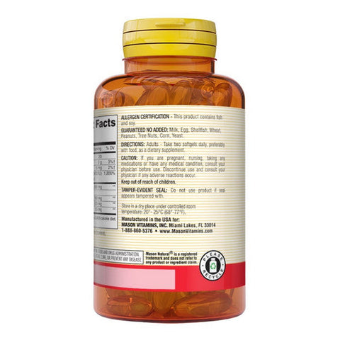 Mason, Heart Trio: Co Q-10 - Vitamin E & Fish Oil, 60 Sgel Mason
