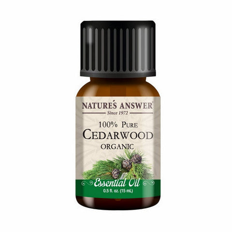 Nature's Answer, Pure Organic Essential Oil Cedarwood, 0.5 Oz Nature's Answer