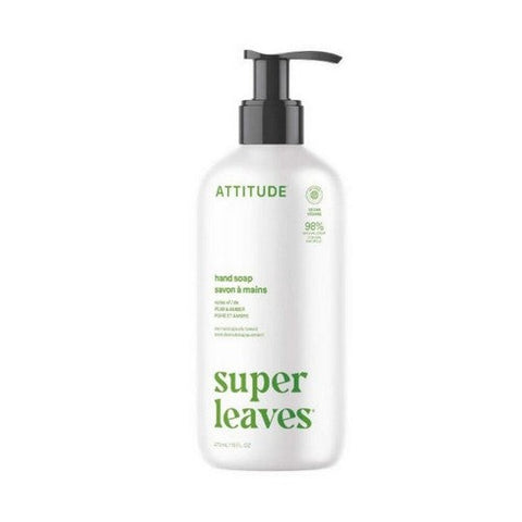Attitude, Super Leaves Hand Soap Orange Leaves, Olive Leave & Grape Seed Oil 15.9 Oz Attitude