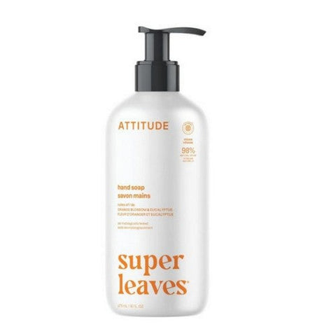 Attitude, Natural Hand Soap, Orange Leave & Soy Protein 15.9 Oz Attitude