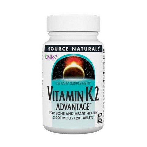 Source Naturals, Vitamin K-2 Advantage, 2200 mcg, 120 Tabs Source Naturals