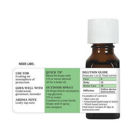 Aura Cacia, Essential Oil Eucalyptus, Lemon, ( citriodora) 0.5 Fl Oz Aura Cacia